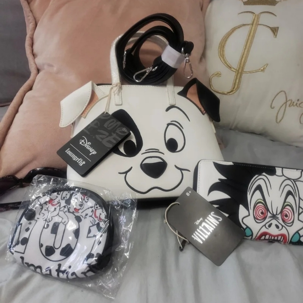 Loungefly 101 dalmations purse with matching wallet